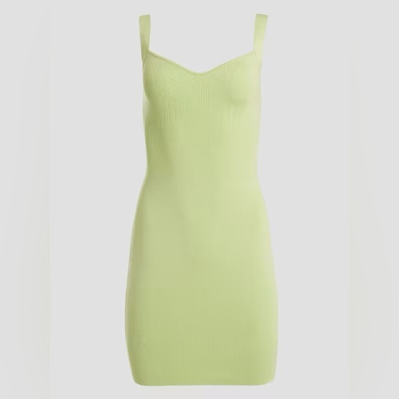 Guess Mirage Anise Rib Dress Honeydew Green - Picture 5 of 7